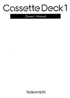 Nakamichi Cassette-Deck-1-Owners-Manual